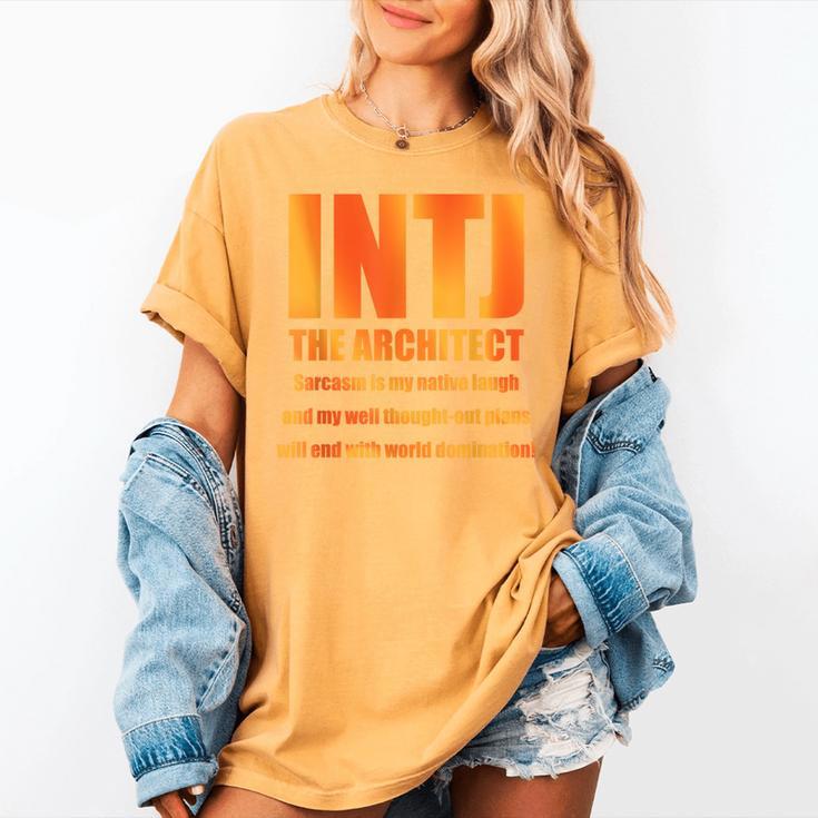 INTJ Architect Personality Introvert Sarcastic Orange Women's Comfort Colors T-Shirt INTJ Architect Personality Introvert Sarcastic Orange Women's Comfort Colors T-Shirt