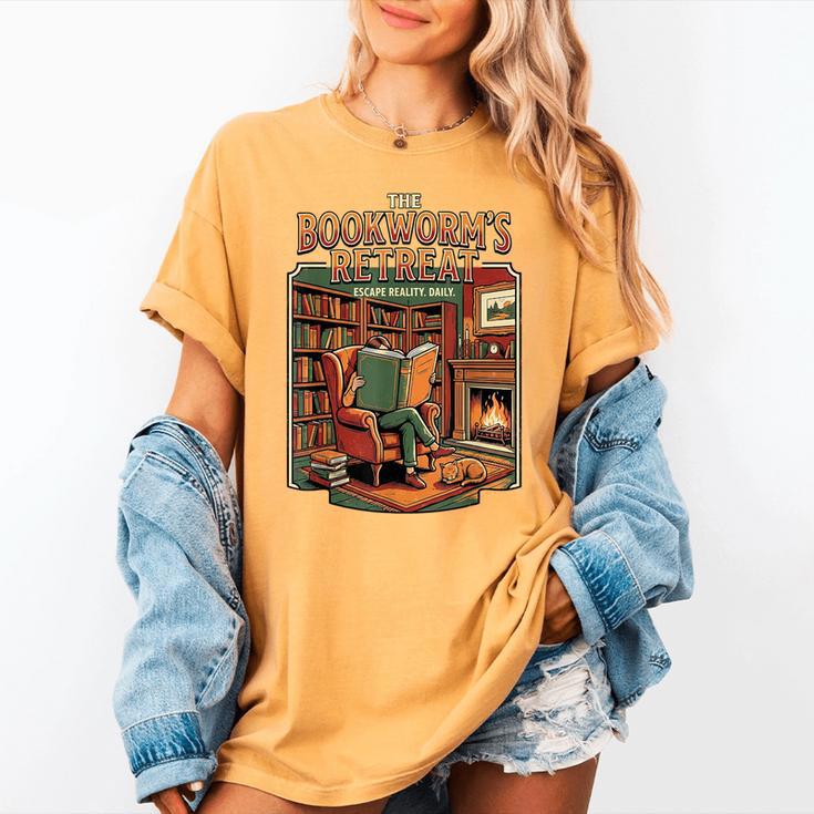 Introvert Book Lover The Bookworm's Retreat Women's Comfort Colors T-Shirt Introvert Book Lover The Bookworm's Retreat Women's Comfort Colors T-Shirt