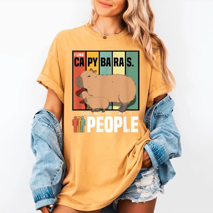 Introvert Capybara Rodent Animal Lover Antisocial Retro Women's Comfort Colors T-Shirt