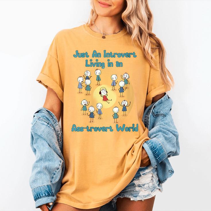 Introvert Extrovert Cartoon In Asstrovert World Women's Comfort Colors T-Shirt