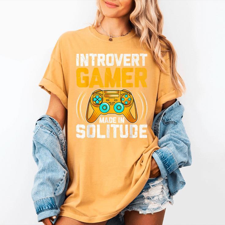 Introvert Gamer Video Games Anti Social Team Player Women's Comfort Colors T-Shirt