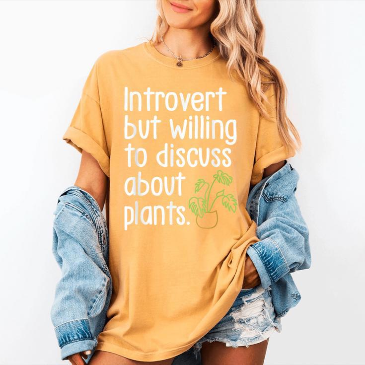 Introvert Humorous Plant Lover Gardening Women's Comfort Colors T-Shirt