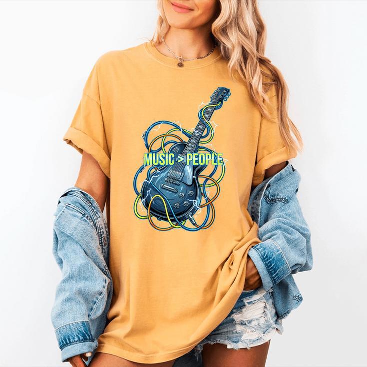 Introvert Music Lover Electric Guitar Rock Women's Comfort Colors T-Shirt Introvert Music Lover Electric Guitar Rock Women's Comfort Colors T-Shirt