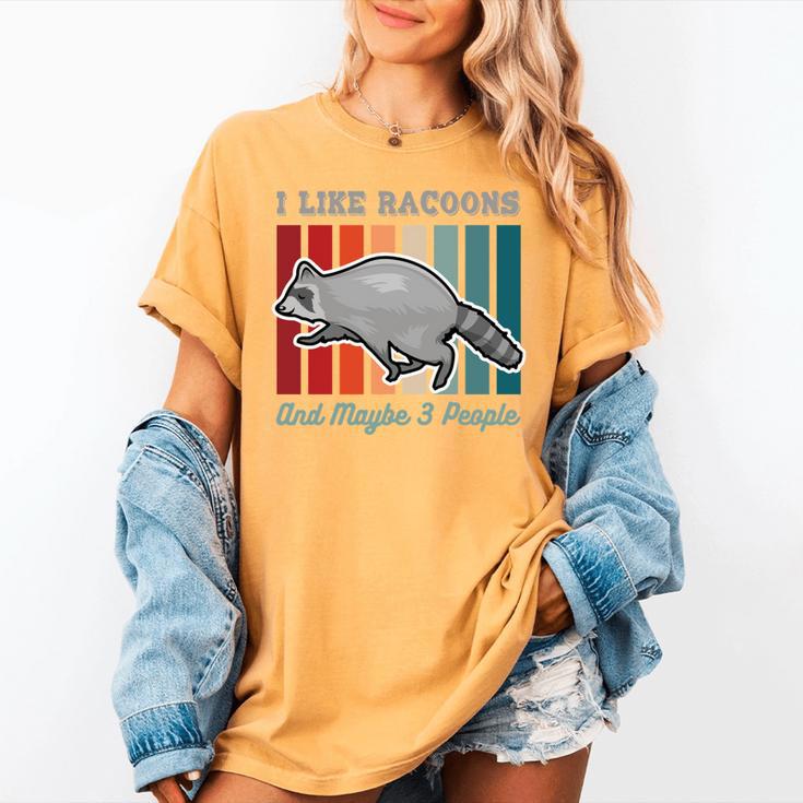 Introvert Raccoon Animal Lover Trash Panda Antisocial Retro Women's Comfort Colors T-Shirt