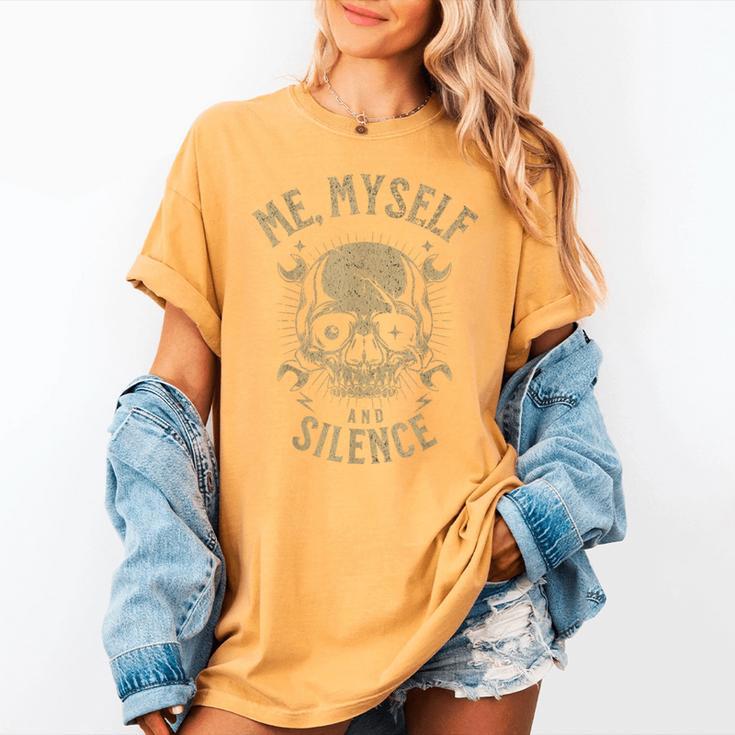 Introvert Relaxation Me Myself And Silence Skull Mechanic Women's Comfort Colors T-Shirt Introvert Relaxation Me Myself And Silence Skull Mechanic Women's Comfort Colors T-Shirt