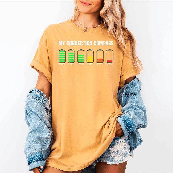 Introvert Tired Battery Women's Comfort Colors T-Shirt Introvert Tired Battery Women's Comfort Colors T-Shirt