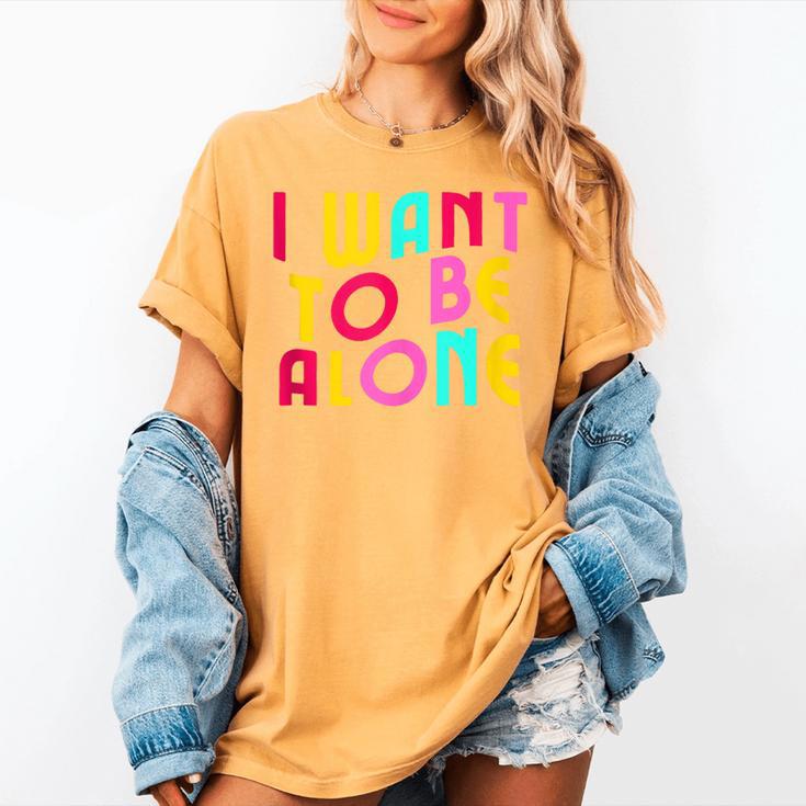 Introvert I Want To Be Alone Retro Wavy Women's Comfort Colors T-Shirt Introvert I Want To Be Alone Retro Wavy Women's Comfort Colors T-Shirt