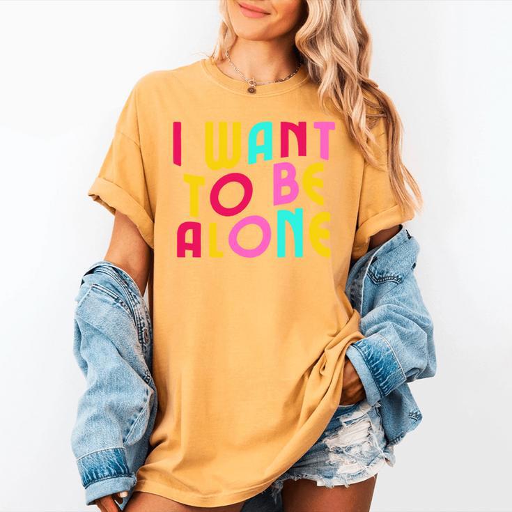 Introvert I Want To Be Alone Retro Wavy Women's Comfort Colors T-Shirt Introvert I Want To Be Alone Retro Wavy Women's Comfort Colors T-Shirt
