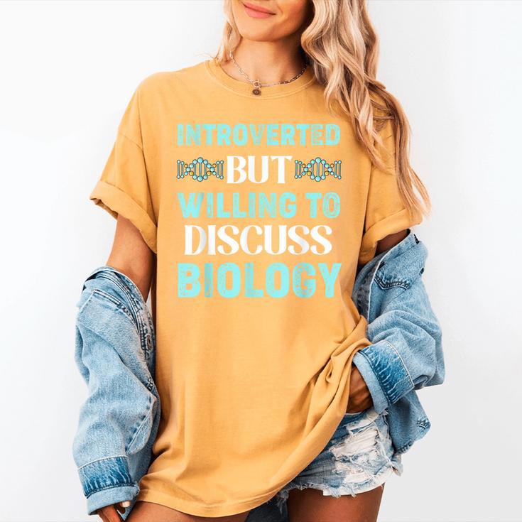 Introverted Biology Science Biologist Introverts Women's Comfort Colors T-Shirt Introverted Biology Science Biologist Introverts Women's Comfort Colors T-Shirt