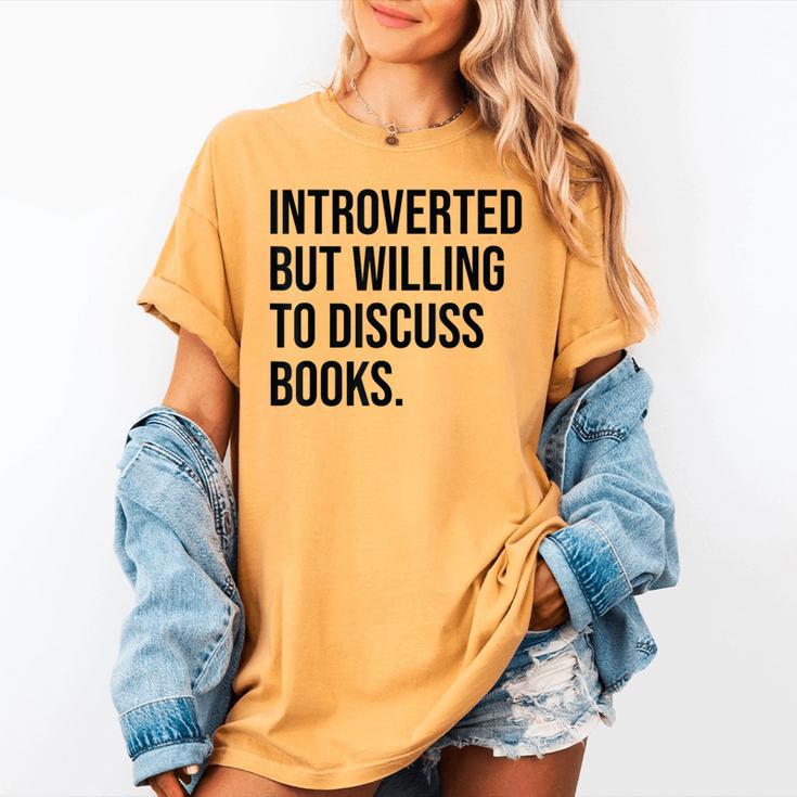 Introverted Bookworm Books Introvert Women's Comfort Colors T-Shirt