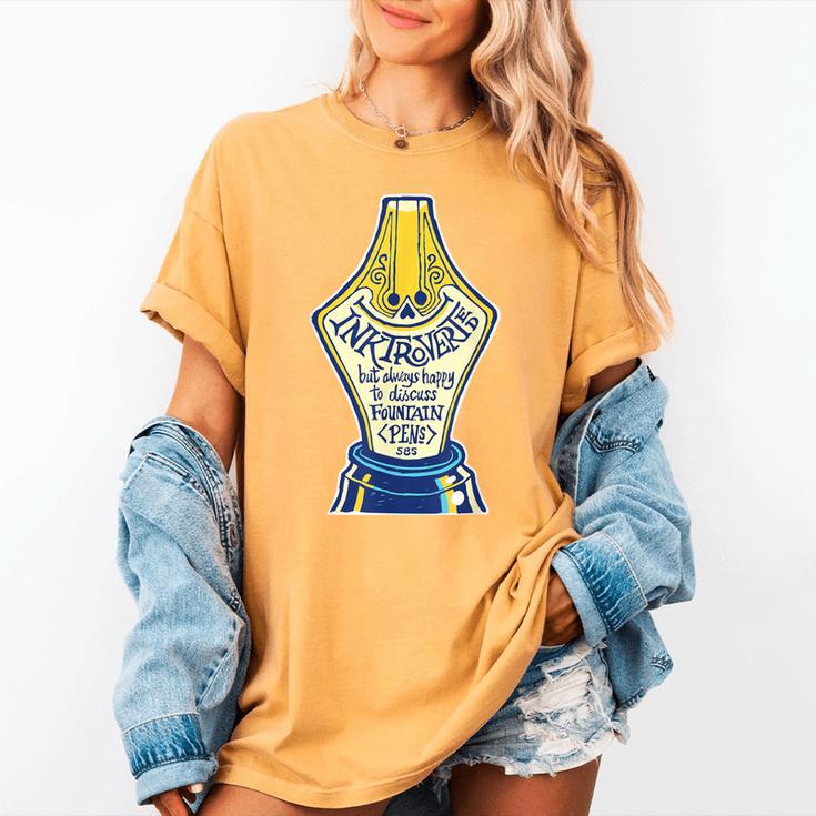 Introverted Fountain Pen Enthusiast Smiling Face Women's Comfort Colors T-Shirt Introverted Fountain Pen Enthusiast Smiling Face Women's Comfort Colors T-Shirt