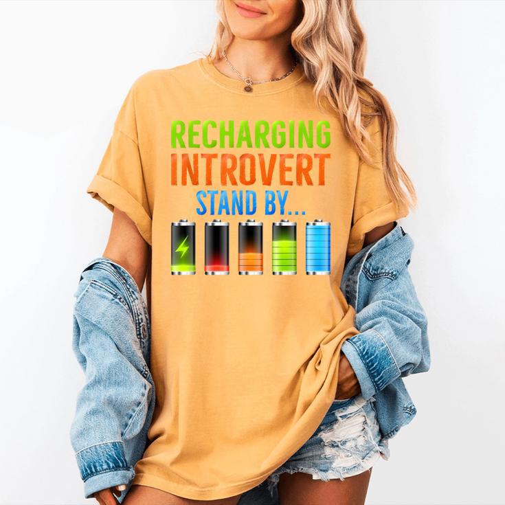 Introverted Recharging Introvert Saying Sarcasm Women's Comfort Colors T-Shirt Introverted Recharging Introvert Saying Sarcasm Women's Comfort Colors T-Shirt
