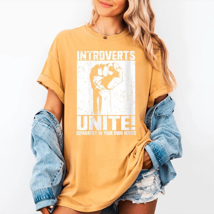 Introverts Unite Separately In Your Own Homes Introvert Women's Comfort Colors T-Shirt
