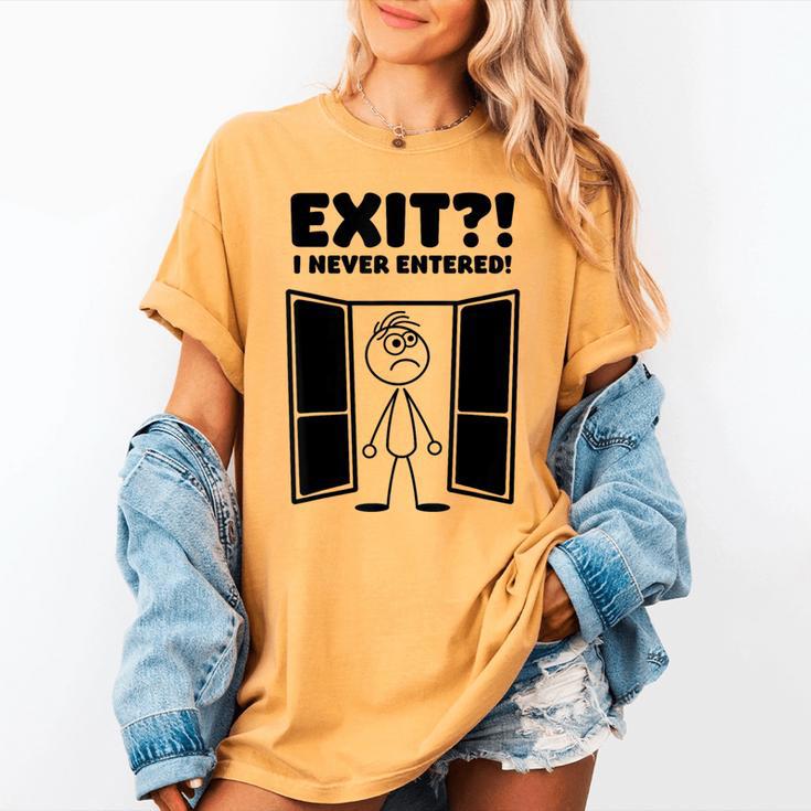 Irony Sarcasm Introvert Dry Humor Cartoon Comic Geek Nerd Women's Comfort Colors T-Shirt