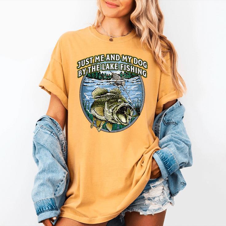 Just Let Me And My Dog By Lake Fishing Introvert Lifestyle Women's Comfort Colors T-Shirt