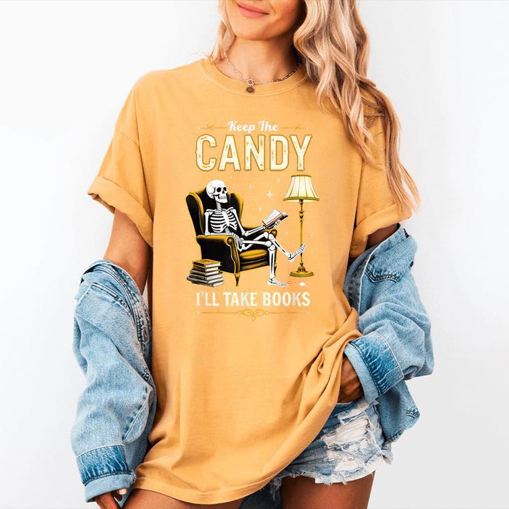 Keep The Candy I'Ll Take Books Halloween Women's Comfort Colors T-Shirt