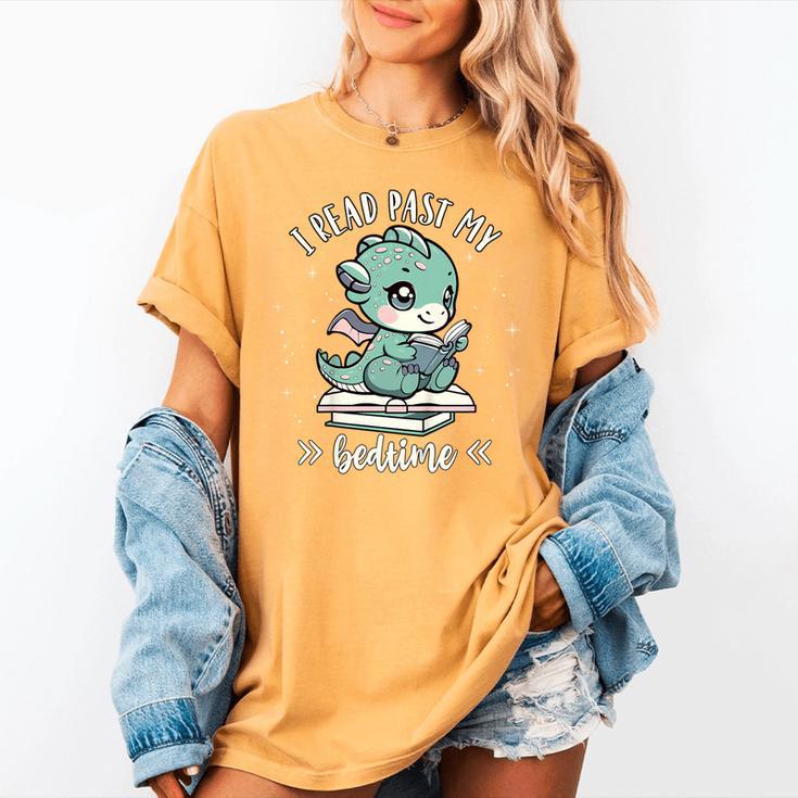 Kids I Read Past My Bedtime Cute Book Dragon Pajama Women's Comfort Colors T-Shirt Kids I Read Past My Bedtime Cute Book Dragon Pajama Women's Comfort Colors T-Shirt