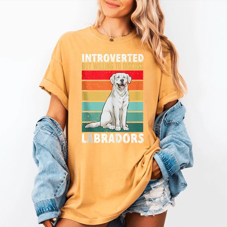 Labrador Retriever Introvert White Lab Women's Comfort Colors T-Shirt
