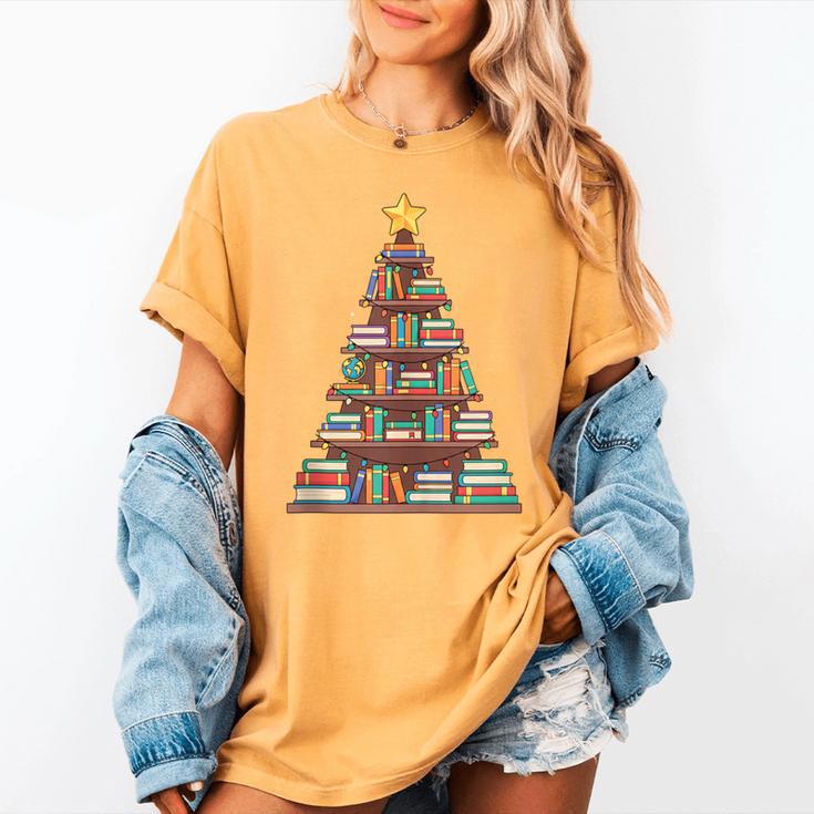 Literary Book Tree Bookish Shelf Art For Avid Readers Women's Comfort Colors T-Shirt