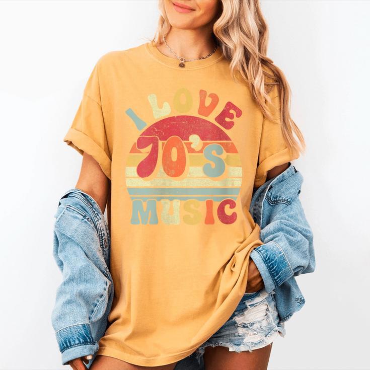 I Love 70's Music Retro Style Nostalgia Cassette 1970s Party Women's Comfort Colors T-Shirt