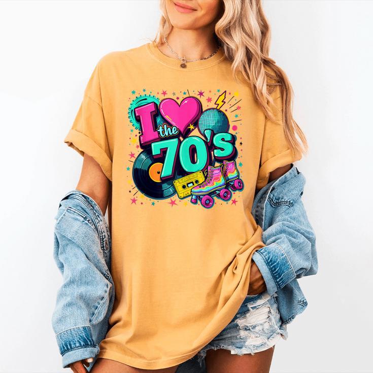 I Love The 70s Retro Cassette Roller Vinyl Disco Nostalgia Women's Comfort Colors T-Shirt
