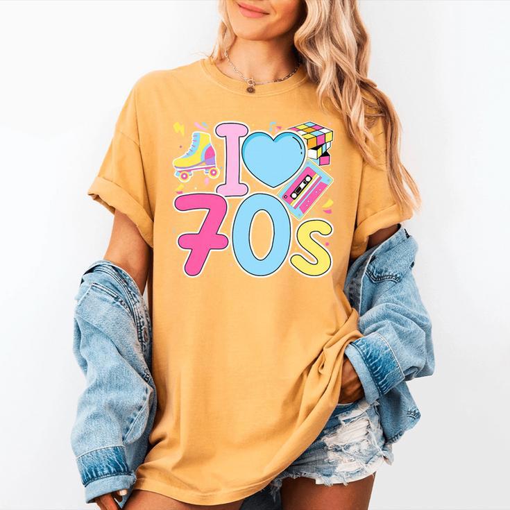 I Love 70's Retro Style Nostalgia Vibe 1970's Party Premium Tri-Blend Women's Comfort Colors T-Shirt