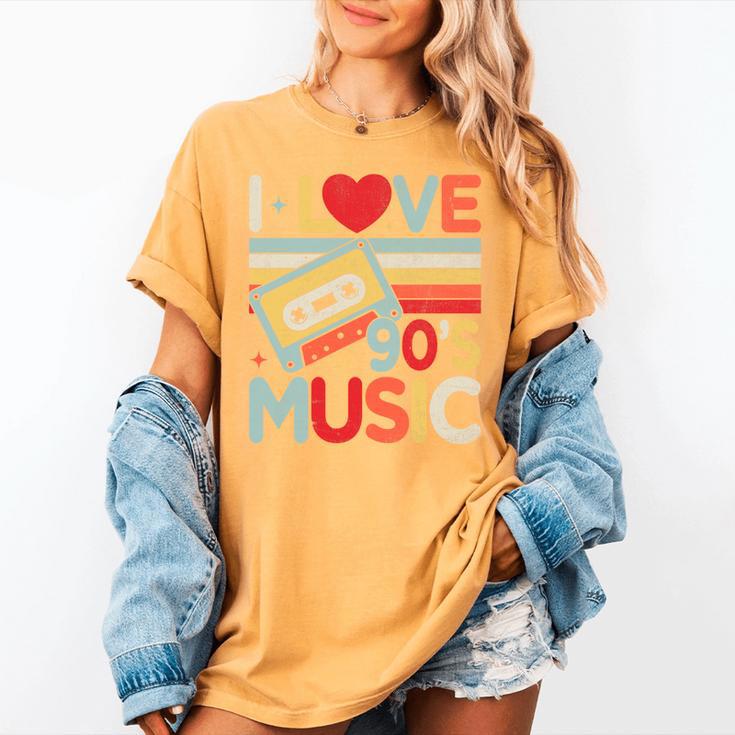 I Love 90's Music Retro Style Nostalgia Cassette 1990s Party Premium Tri-Blend Women's Comfort Colors T-Shirt