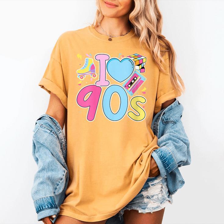 I Love 90's Retro Style Nostalgia Vibe 1990's Party Women's Comfort Colors T-Shirt