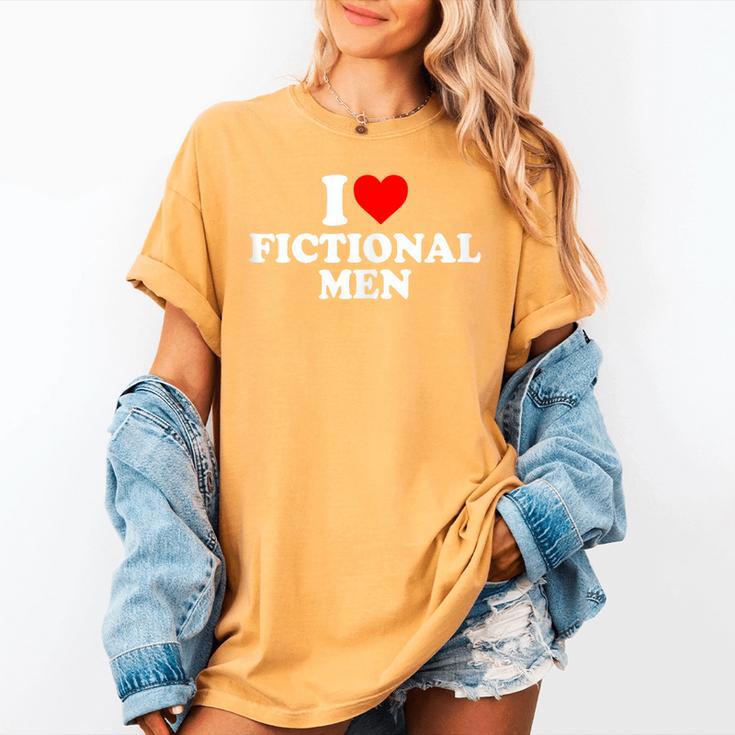 I Love Heart Fictional Men Simple Cute Books Reading Women's Comfort Colors T-Shirt