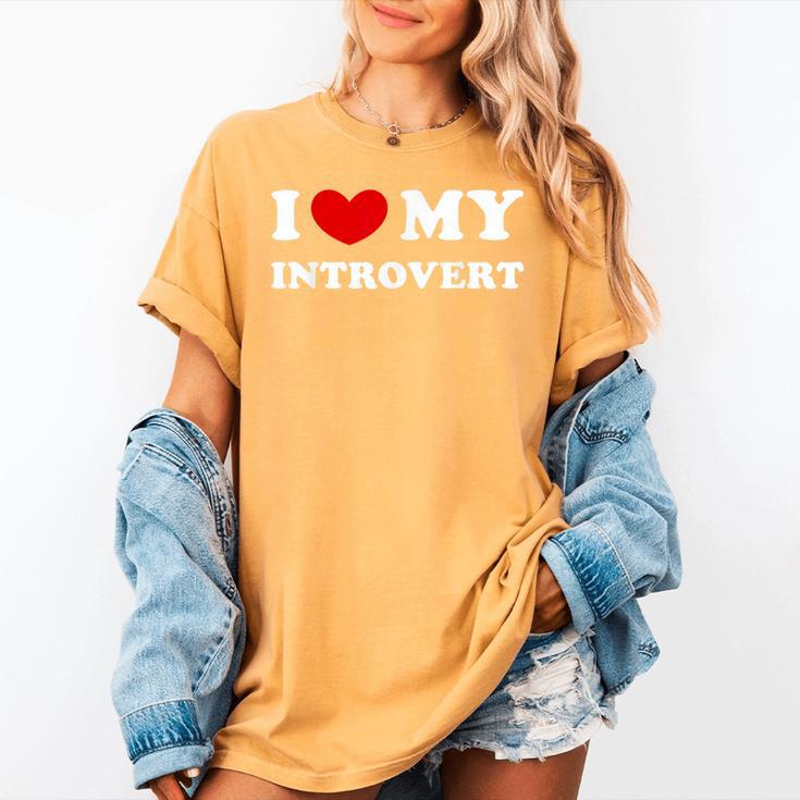 I Love My Introvert I Heart My Introvert Women's Comfort Colors T-Shirt I Love My Introvert I Heart My Introvert Women's Comfort Colors T-Shirt