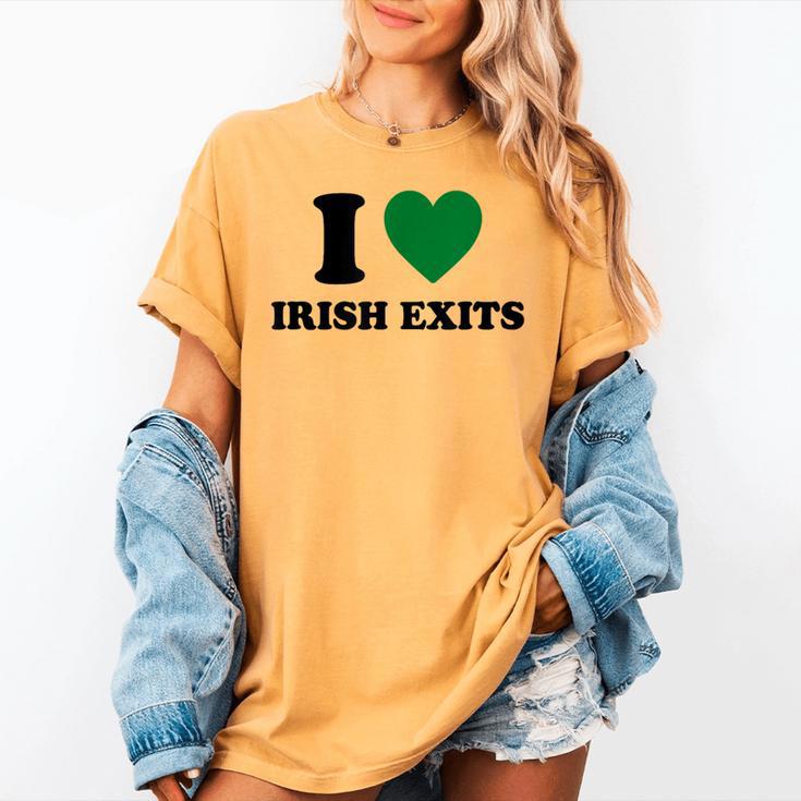 I Love Irish Exits St Patrick's Day Introvert Party Women's Comfort Colors T-Shirt