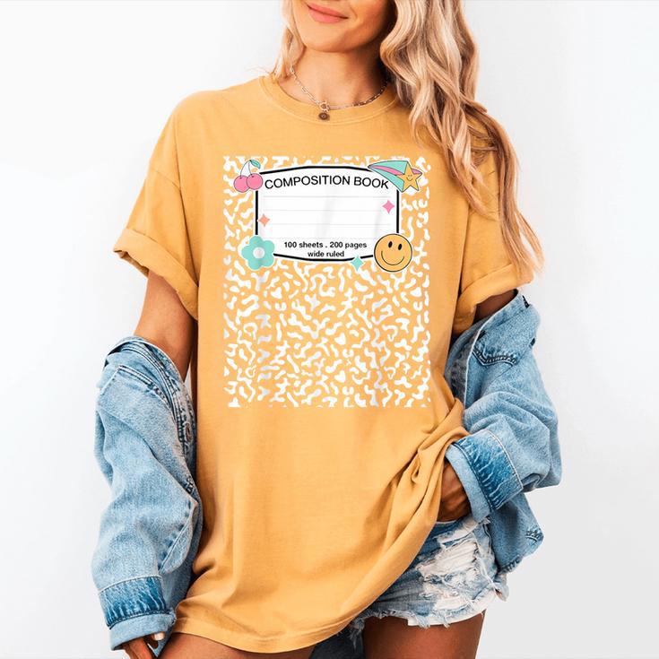 Matching Group Halloween Teacher Composition Book Notebook Women's Comfort Colors T-Shirt
