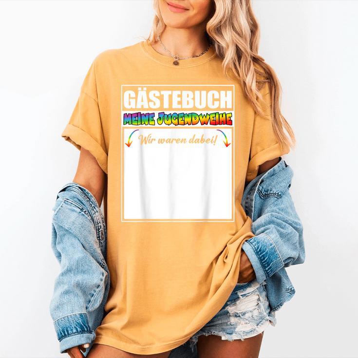 Meine Jugendweihe Guest Book Colourful Wir Waren Dabei MäDchen German Women's Comfort Colors T-Shirt