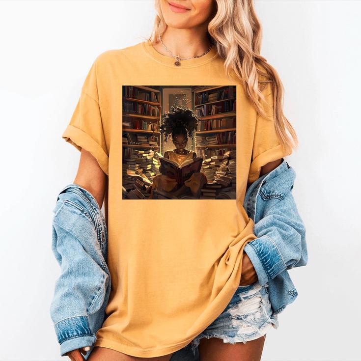 Melanin Afro Women Educated Reading Book History Women's Comfort Colors T-Shirt