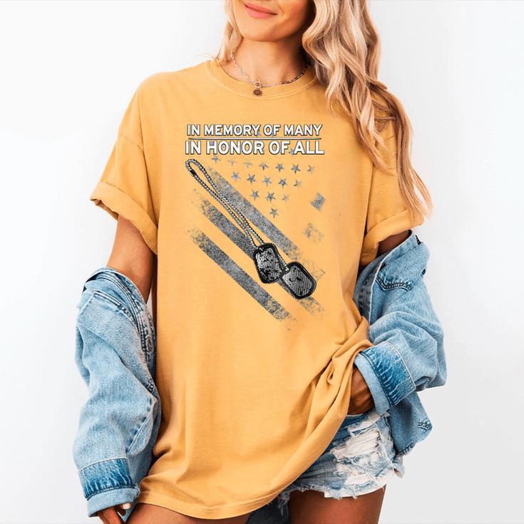 In Memory Of Many In Honor Of All Women's Comfort Colors T-Shirt