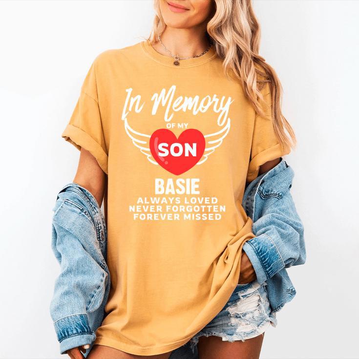 In Memory Of Son Basie Customized Personalized Memorial Women's Comfort Colors T-Shirt