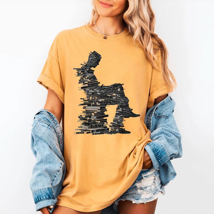 Men Pixel Art Geometric Book Human Drawing Graphic Men Women's Comfort Colors T-Shirt