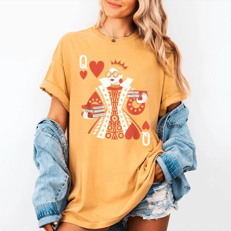 Modern Queen Of Hearts Book Lover Reading Novels Romantasy Women's Comfort Colors T-Shirt Modern Queen Of Hearts Book Lover Reading Novels Romantasy Women's Comfort Colors T-Shirt