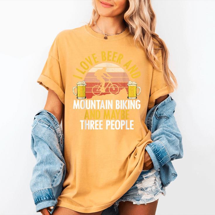 Mountain Biking Beer Drinking Introvert Sayings For Cyclist Women's Comfort Colors T-Shirt Mountain Biking Beer Drinking Introvert Sayings For Cyclist Women's Comfort Colors T-Shirt