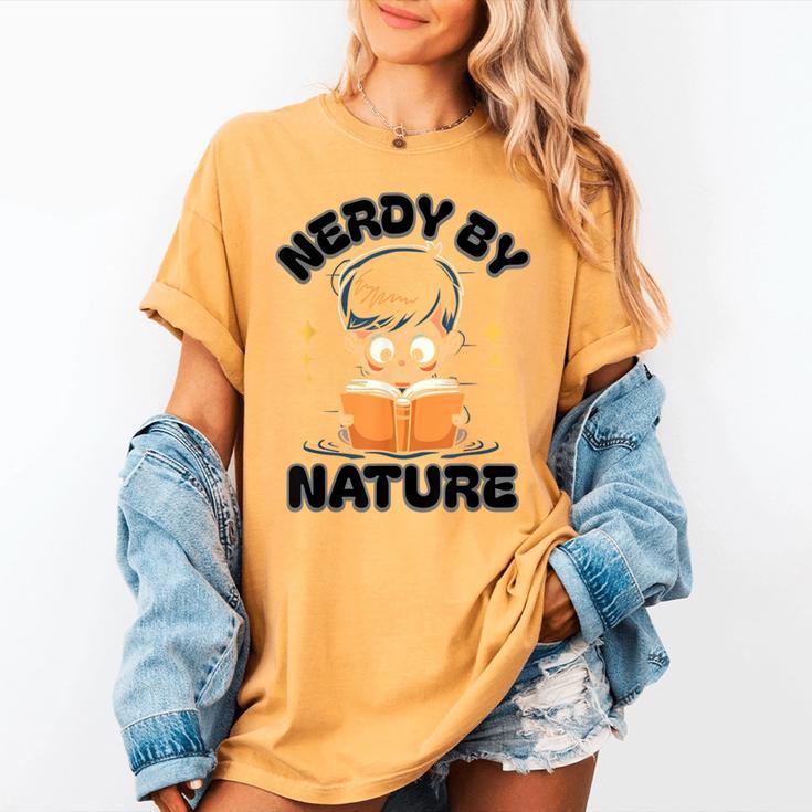 Nerdy By Nature Chibi Cute Book Lover Women's Comfort Colors T-Shirt