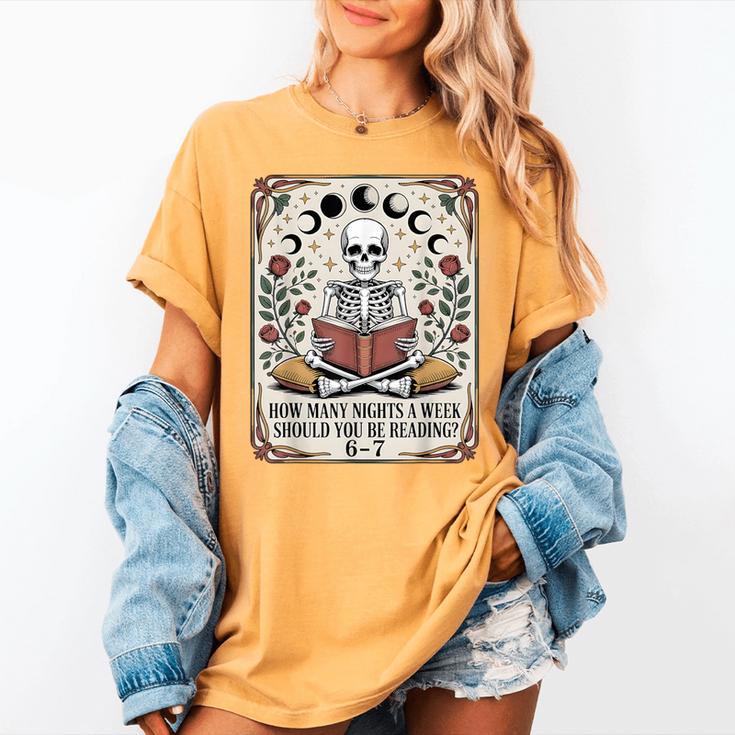 How Many Nights Reading Meme 6 7 Book Lover Women's Comfort Colors T-Shirt How Many Nights Reading Meme 6 7 Book Lover Women's Comfort Colors T-Shirt