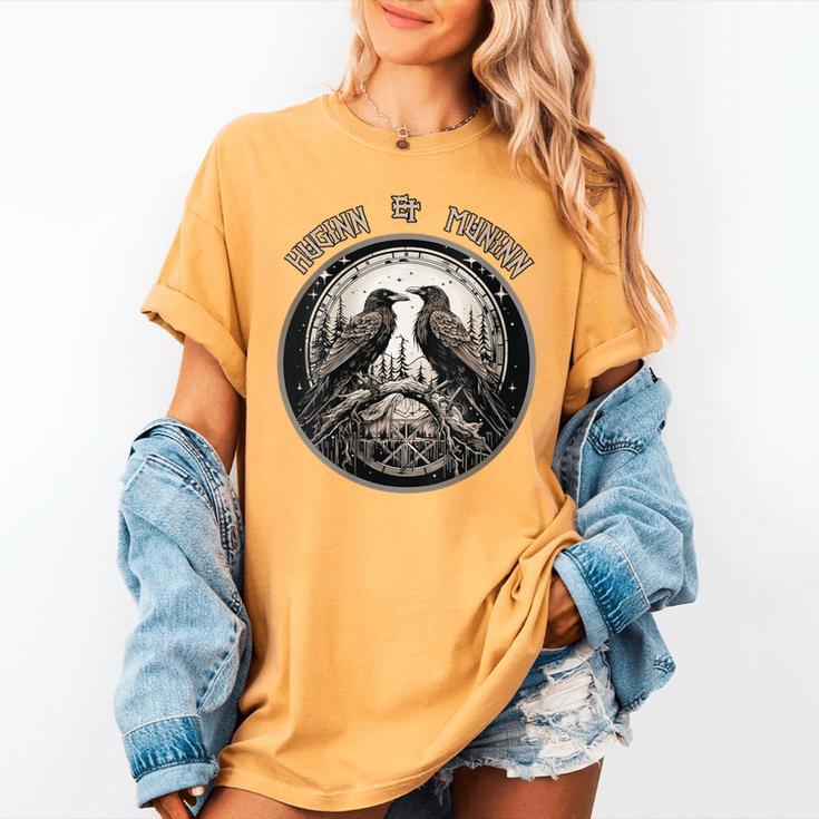 Odin Ravens Memory And Mind Huginn And Muninn Odin's Ravens Women's Comfort Colors T-Shirt Odin Ravens Memory And Mind Huginn And Muninn Odin's Ravens Women's Comfort Colors T-Shirt