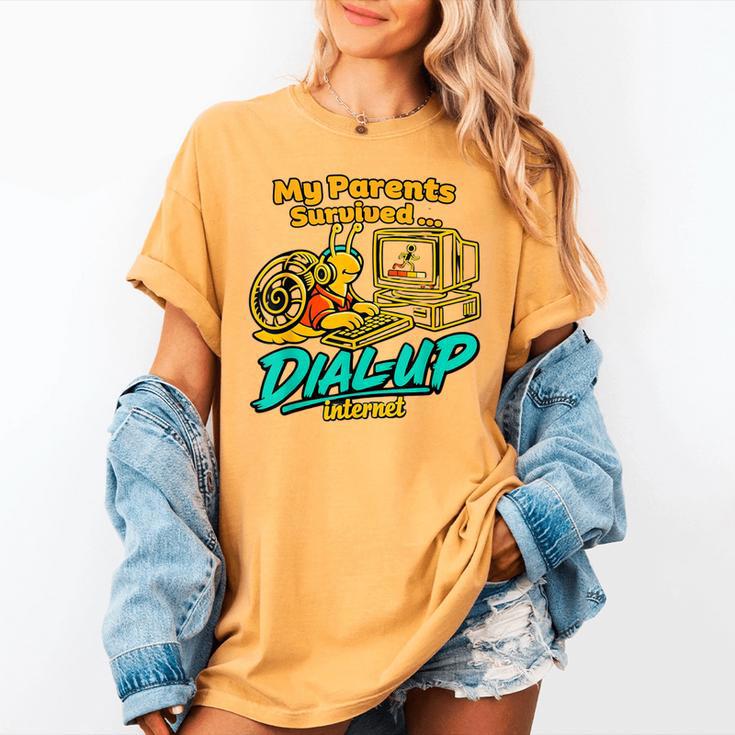 My Parents Survived Dial Up Internet Nostalgia 90s Women's Comfort Colors T-Shirt My Parents Survived Dial Up Internet Nostalgia 90s Women's Comfort Colors T-Shirt