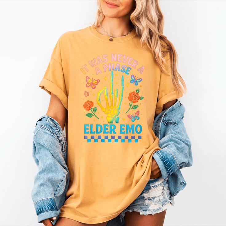 It Was Never A Phase Elder Emo Nostalgia Women's Comfort Colors T-Shirt It Was Never A Phase Elder Emo Nostalgia Women's Comfort Colors T-Shirt