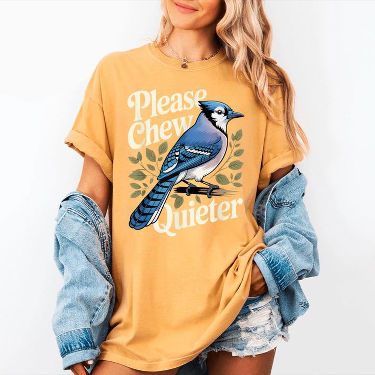 Please Chew Quieter Introvert Christmas Bird Watcher Women's Comfort Colors T-Shirt Please Chew Quieter Introvert Christmas Bird Watcher Women's Comfort Colors T-Shirt
