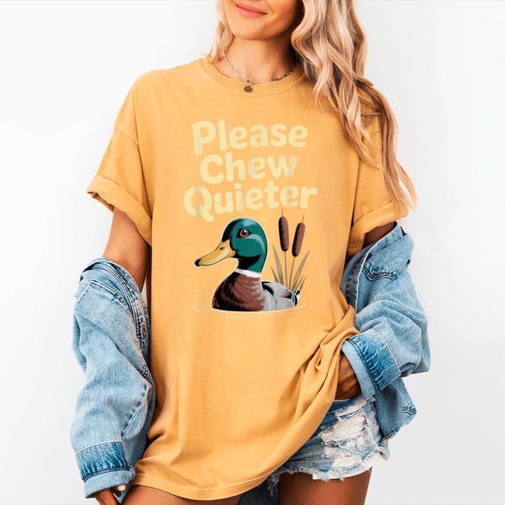 Please Chew Quieter Introvert Duck Lover Women's Comfort Colors T-Shirt Please Chew Quieter Introvert Duck Lover Women's Comfort Colors T-Shirt