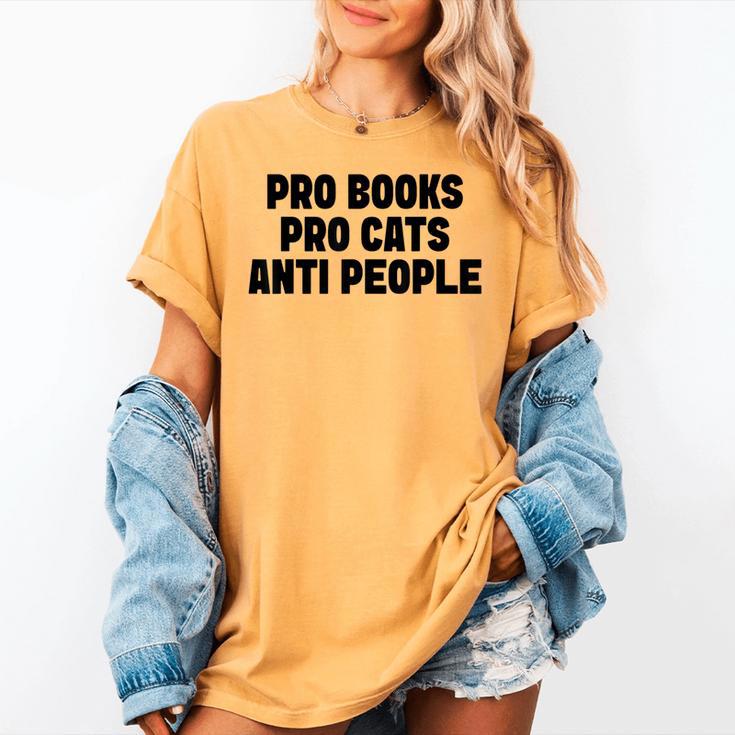 PRO Books PRO Cats Anti People Women's Comfort Colors T-Shirt PRO Books PRO Cats Anti People Women's Comfort Colors T-Shirt
