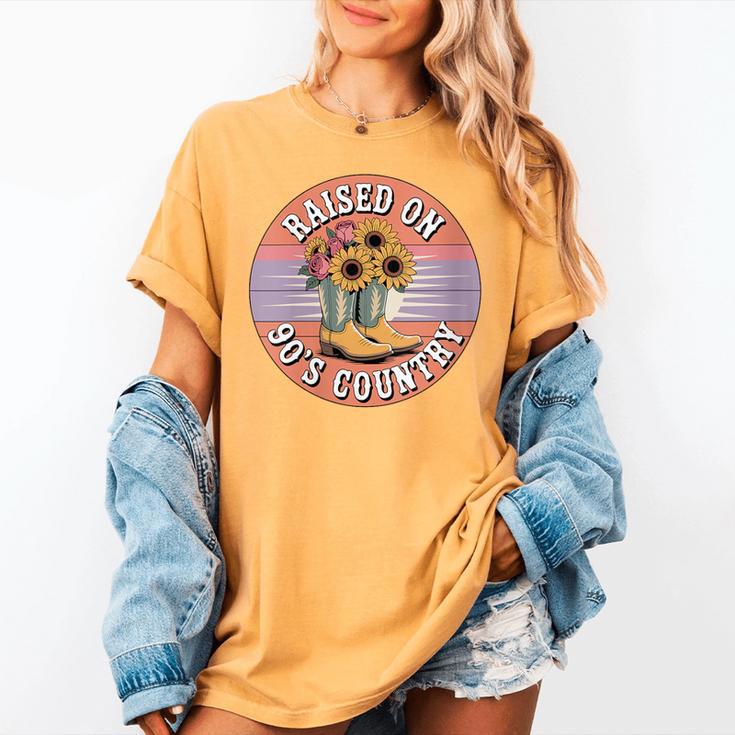 Raised On 90’s Country Women Retro Western Music Nostalgia Women's Comfort Colors T-Shirt Raised On 90’s Country Women Retro Western Music Nostalgia Women's Comfort Colors T-Shirt