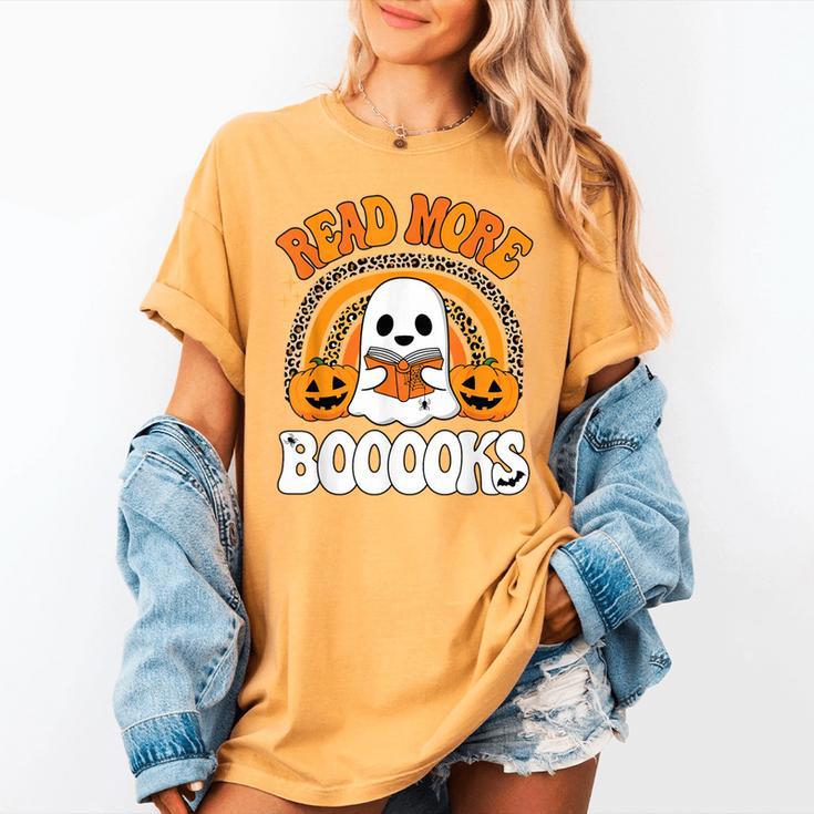 Read More Books Booooks Ghost Pumpkin Cute Teacher Halloween Women's Comfort Colors T-Shirt