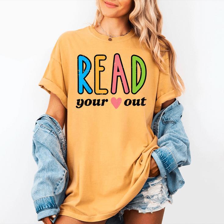 Read Your Heart Read Reading Librarian Book Across America Women's Comfort Colors T-Shirt